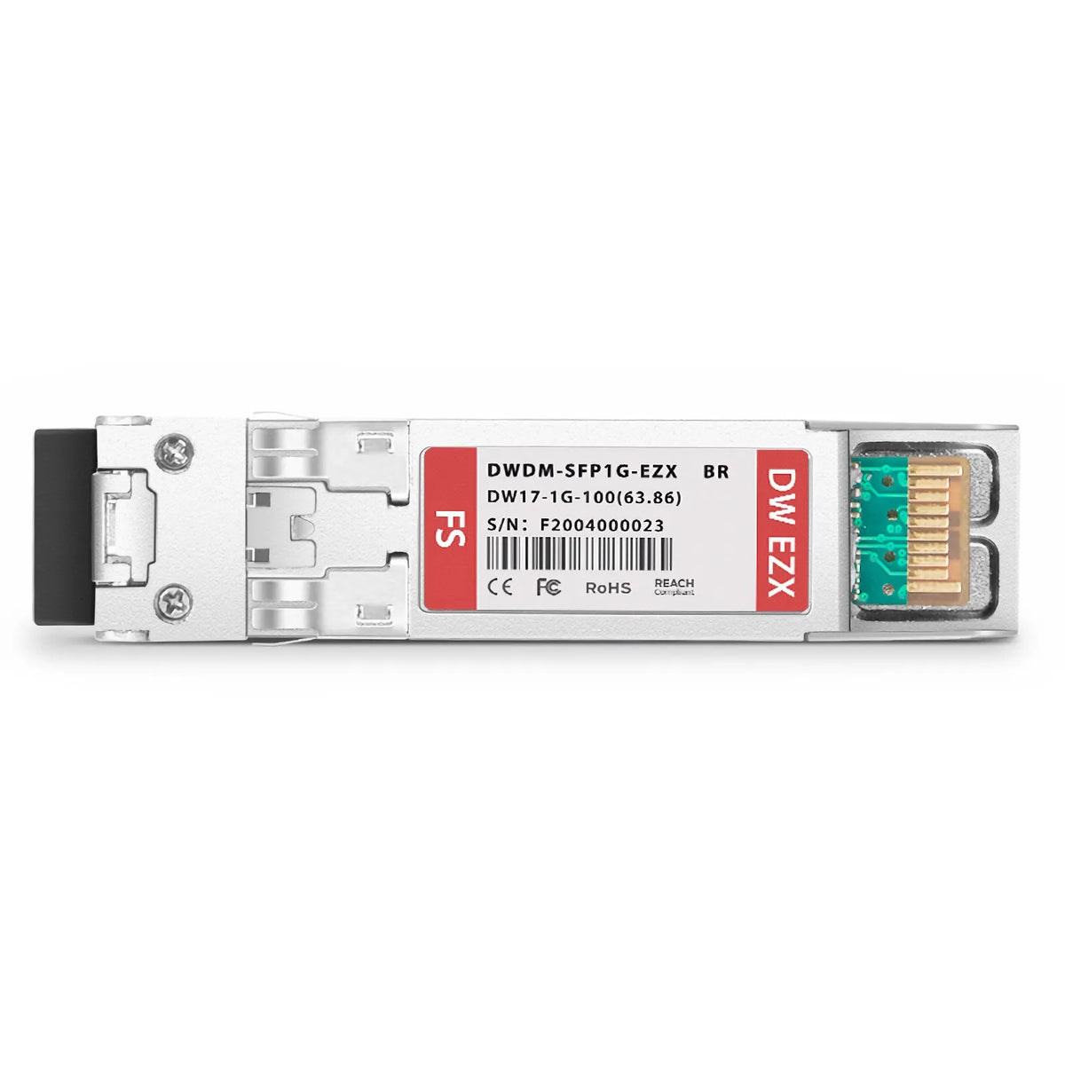 SFPS Brocade C17 1G-SFP-ZRD-1563.86-100 Compatible SFP 1000BASE-DWDM 1563.86nm 100GHz 100km DOM Duplex LC/UPC SMF Optical Transceiver Module for Transmission