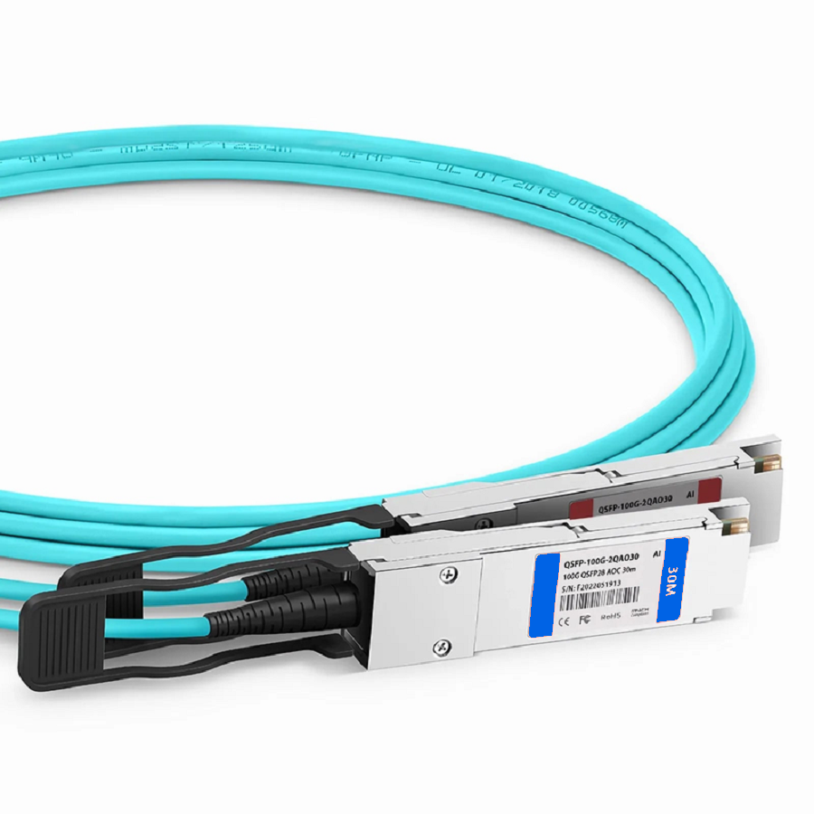 SFPS 30m (98ft) Arista Networks Compatible 100G QSFP28 4 x 25G NRZ to 2 x 50G QSFP28 2 x 25G NRZ Active Optical Breakout Cable