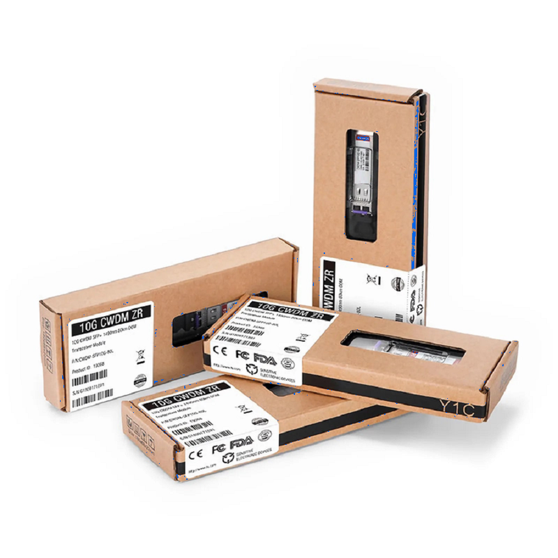 SFPS Broadcom Compatible SFP+ 10G CWDM 1610nm 80km DOM Duplex LC/UPC SMF Optical Transceiver Module for Transmission