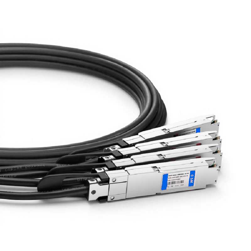 SFPS 1.5m (5ft) NVIDIA/Mellanox MCP7Y50-N0015 Compatible 800G OSFP 8 x 100G PAM4 Finned Top to 4 x 200G OSFP 2 x 100G PAM4 Finned Top InfiniBand NDR Passive Direct Attach Copper Breakout Cable for Quantum-2 Switches