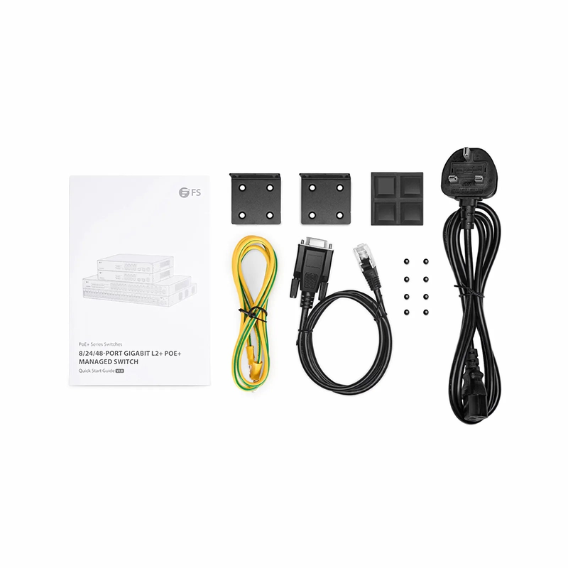 SFPS S3400-24T4FP, 24-Port Gigabit Ethernet L2+ PoE+ Switch, 24 x PoE+ Ports @370W, with 4 x 1Gb Combo Uplinks, Support ERPS
