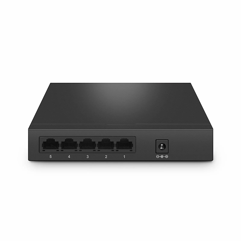 SFPS S1900-5T, 5-Port Gigabit Ethernet L2 Unmanaged Switch, 5x 10/100/1000BASE-T RJ45, Metal, Fanless, Desktop/Wall-Mount