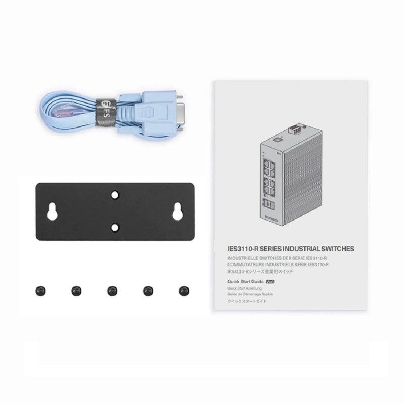 SFPS IES3110-8TFP-R, 8-Port Gigabit Ethernet L2+ Managed Industrial PoE+ Switch, 8 x PoE+ Ports @240W, with 2 x 1Gb SFP, Wide-Temp
