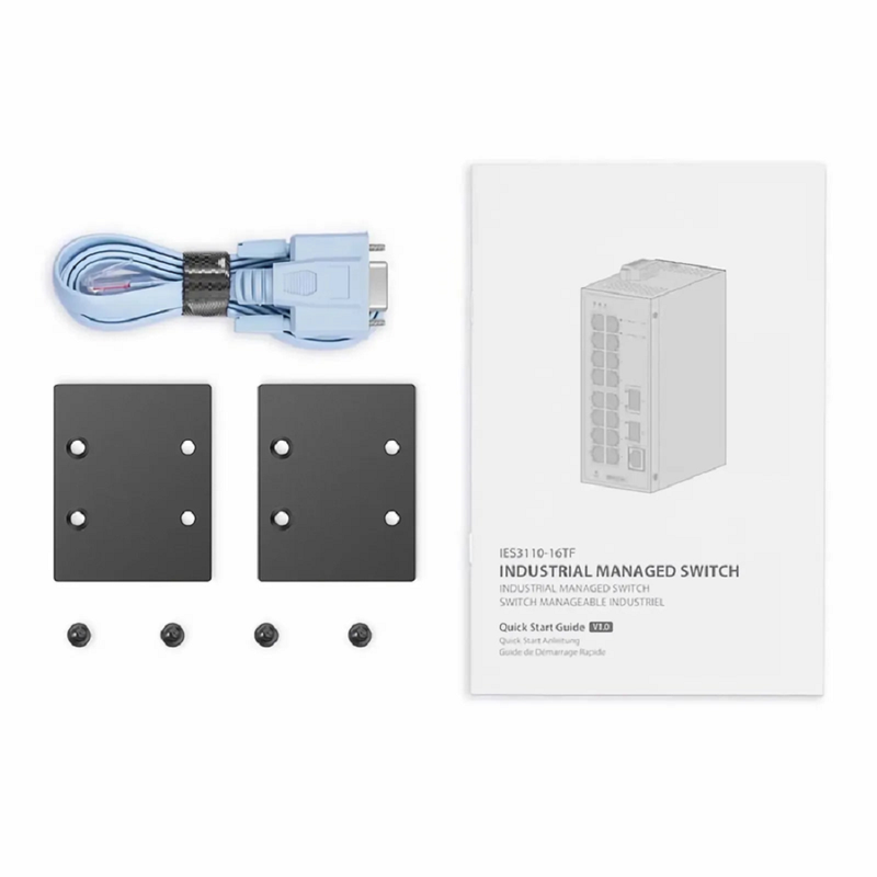 SFPS IES3110-16TF, 16-Port Gigabit Ethernet L2 Managed Industrial Switch, 16 x 10/100/1000BASE-T, with 2 x 1Gb SFP, -40 to 75A°C Operating Temperature