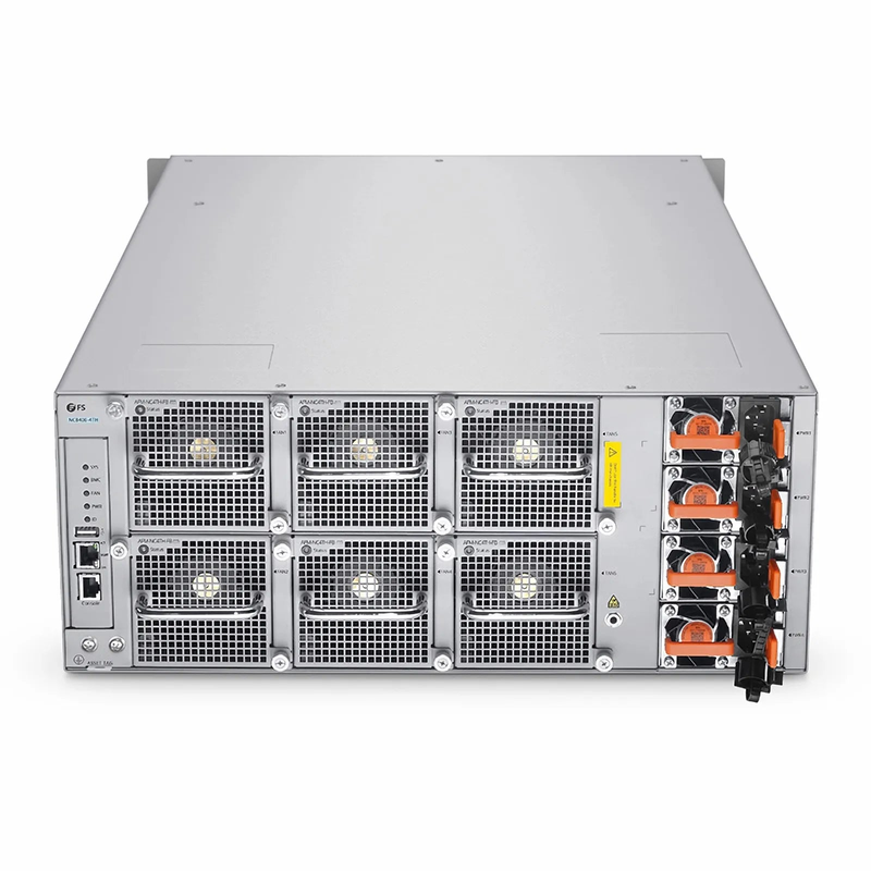 SFPS NC8400-4TH, 4-Slot 4U Ethernet L3 Data Center Chassis Switch Unloaded, with 4x 40/100/400Gb Line Cards, Supports MLAG, Broadcom Chip