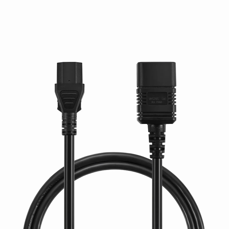 SFPS 6ft (1.8m) IEC60320 C20 to IEC60320 C13 14AWG 250V/15A Power Cord, Black