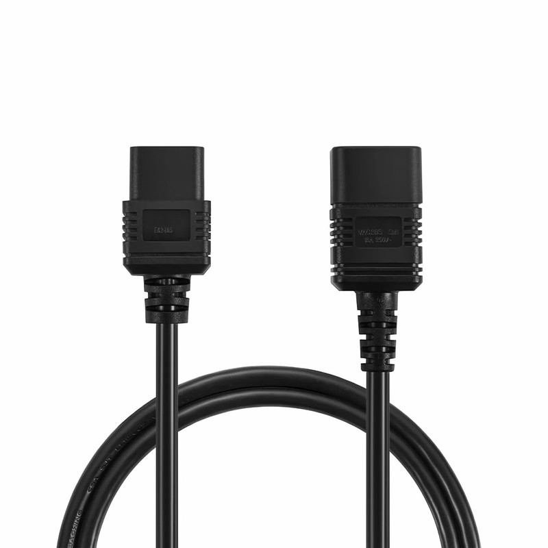 SFPS 3ft (0.9m) IEC60320 C20 to IEC60320 C19 12AWG 250V/20A Power Extension Cord, Black