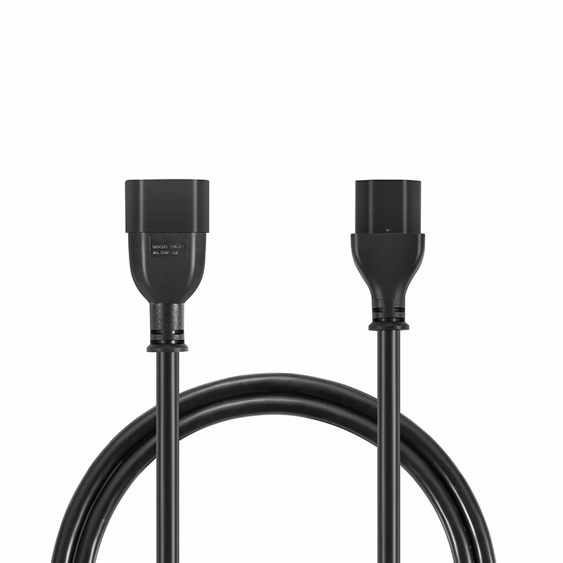 SFPS 3ft (0.9m) IEC60320 C14 to IEC60320 C13 17AWG 250V/10A Power Extension Cord, Black