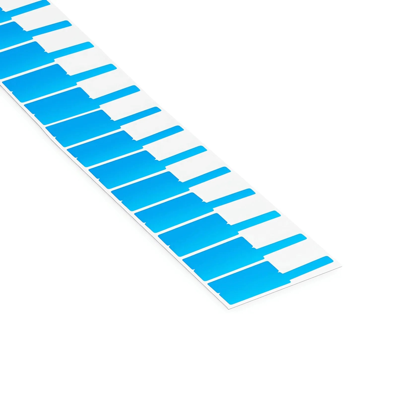 SFPS 0.94in.W x 2.75in.L Printable P-Flag Label, PET, Reel, Blue, 500Labels/Roll