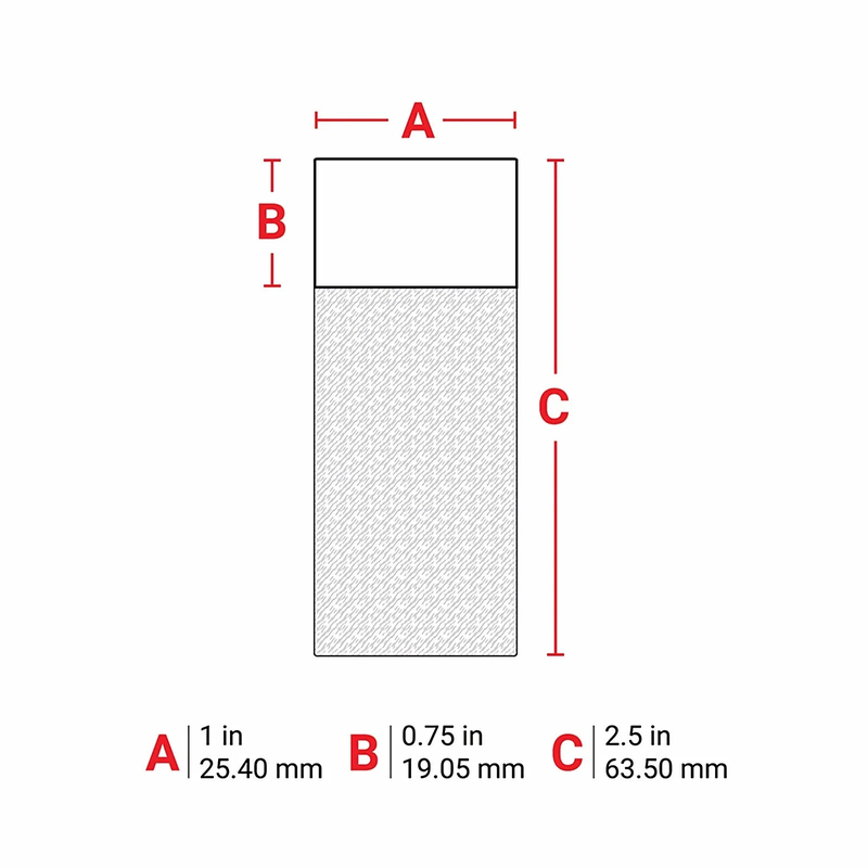 SFPS 2.5in.H x 1in.W Self-laminating Labels for M611 Printer, 100 Labels/Roll, Black on White