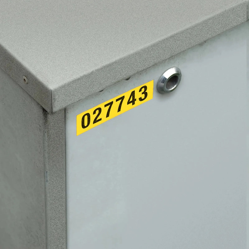 SFPS 0.375in.W x 252in.L Panel/Surface Labels with Ribbon for M210 and M211 Printers, Continuous Label/Cartridge, Black on Yellow