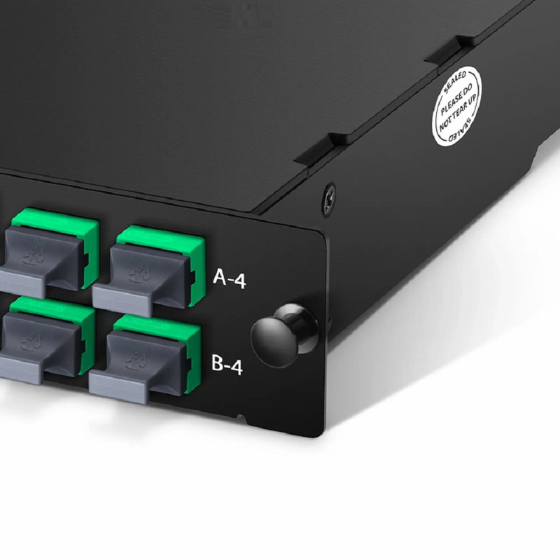 SFPS FHDA 4 x MTP®-8 Mesh Cassette, 32 Fibers OM4 Multimode, Universal, 4 x 8F MTP® to 4 x 8F MTP® (Aqua), 0.35dB Max.