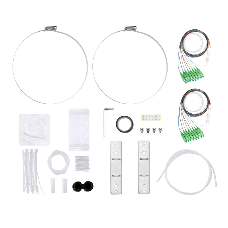 SFPS Fully Pre-Terminated Fiber Distribution Hub Box for Quick ODN, 1 Uncut Port, 13 SC/APC Hardened Adapters, Mechanical Seal, Supports 1:2/1:4/1:8 Mini Splitters, PP+GF, IP68, Wall/Pole/Aerial Mount, Indoor/Outdoor