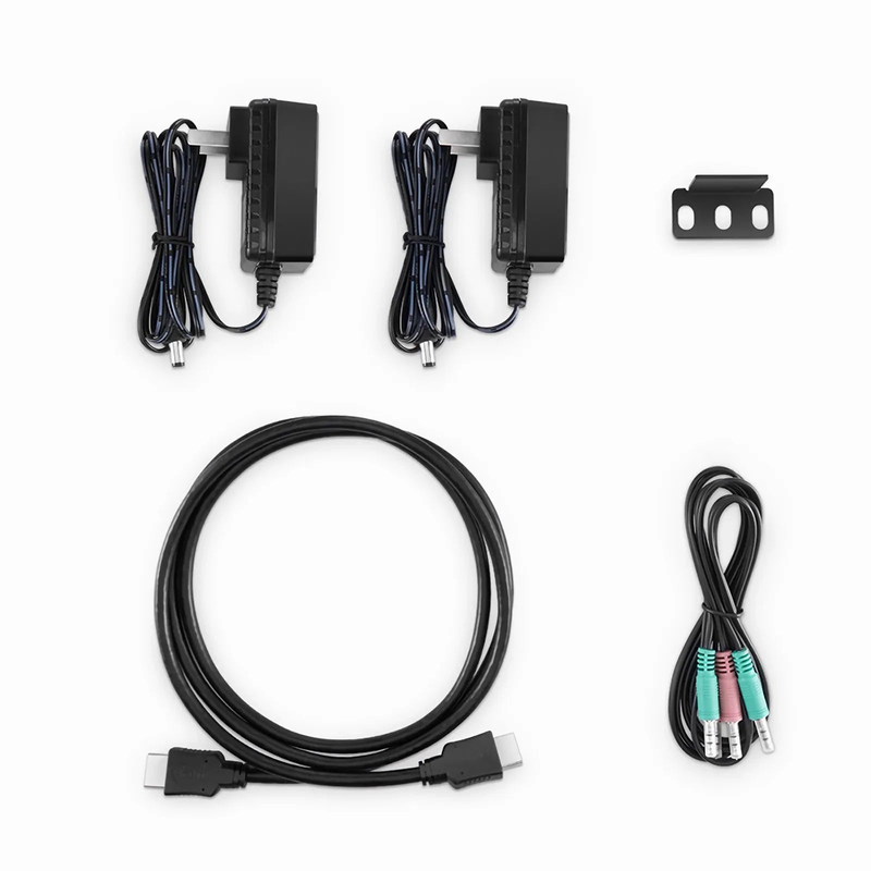 SFPS 4K HDMI USB2.0 KVM Extender Set with Audio and HDCP over Single Mode Fiber for 10km, Multimode Fiber for 300m, and Cat5e/6/6a/7 Cable for 150m, 3840x 2160@30Hz
