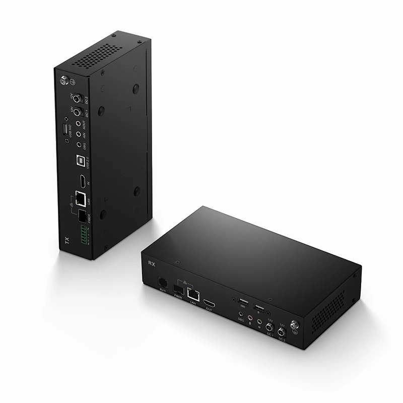 SFPS 4K HDMI USB HID IP KVM Matrix Transmitter Set with Audio and EDID over Fiber Optic Cable for 20km and Cat5e/6/6a/7 for 120m, 3840x2160@60Hz