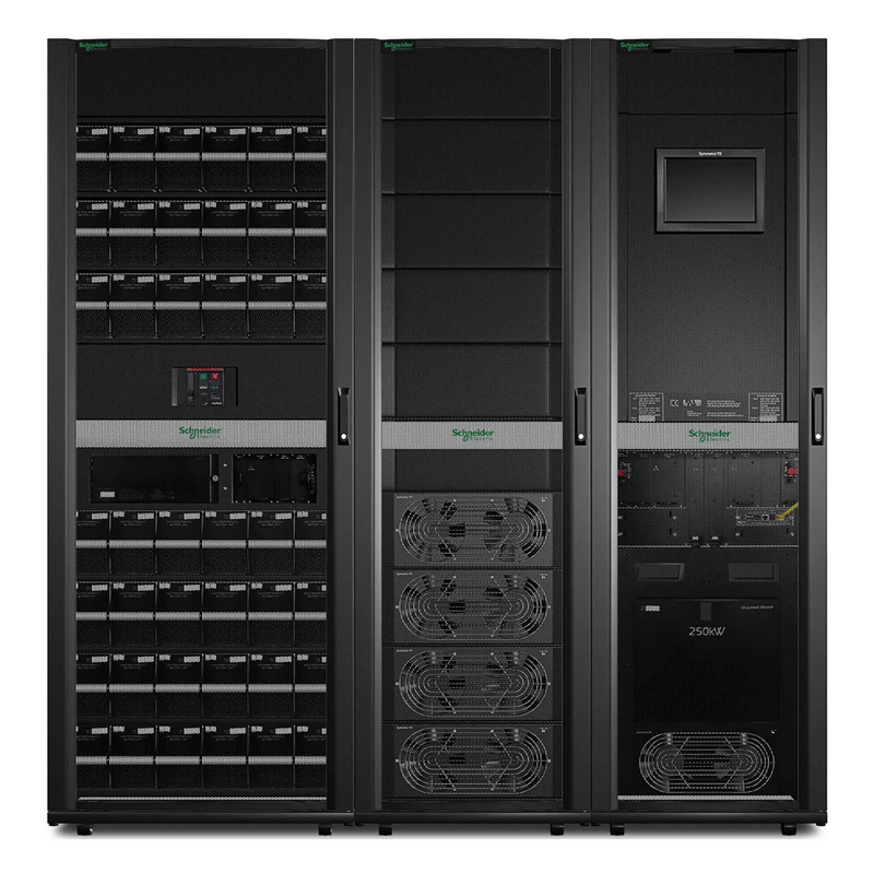 SFPS APC Symmetra PX UPS, 100kW Scalable to 250kW with Power Modules, 400/480V, Hard Wire 4-wire Output (3PH+ G) & 5-wire Output (3PH+ N+ G), Parallel up to 4UPSs, Modular Architecture