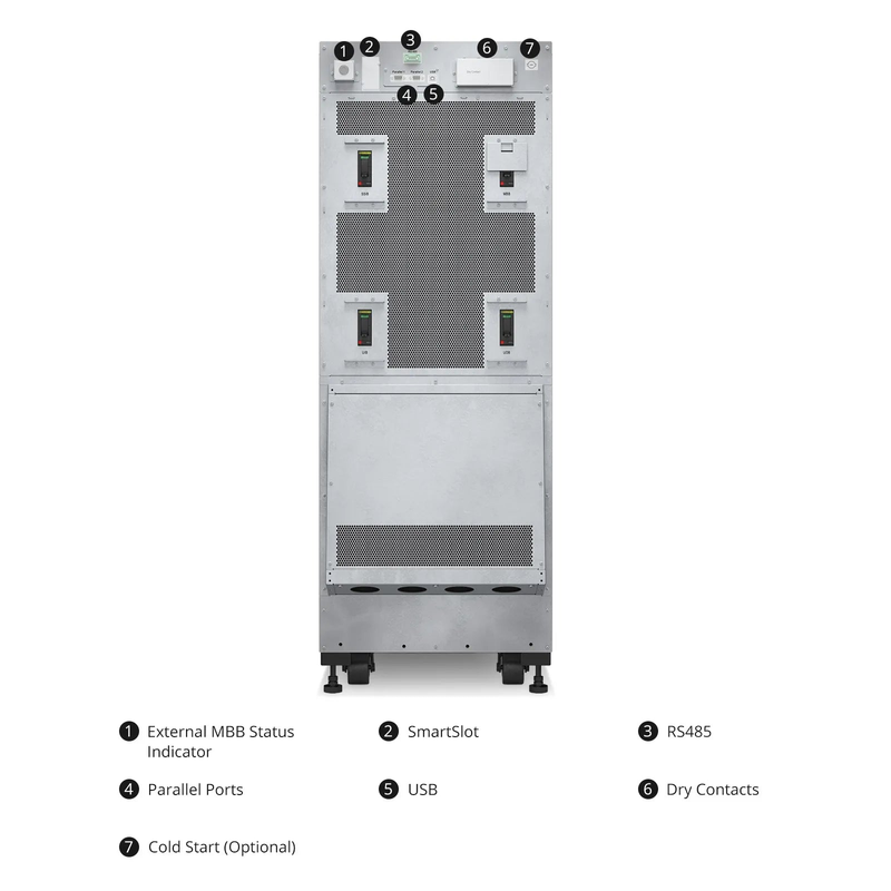 SFPS APC Easy UPS 3S, 40kVA/40kW, 208V, Hard Wire 4-wire Output (3PH+ G), Parallel up to 4UPSs