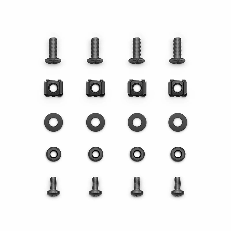 SFPS Adjustable DIN Rail Bracket for EIA 19" Mount, 2U, Black