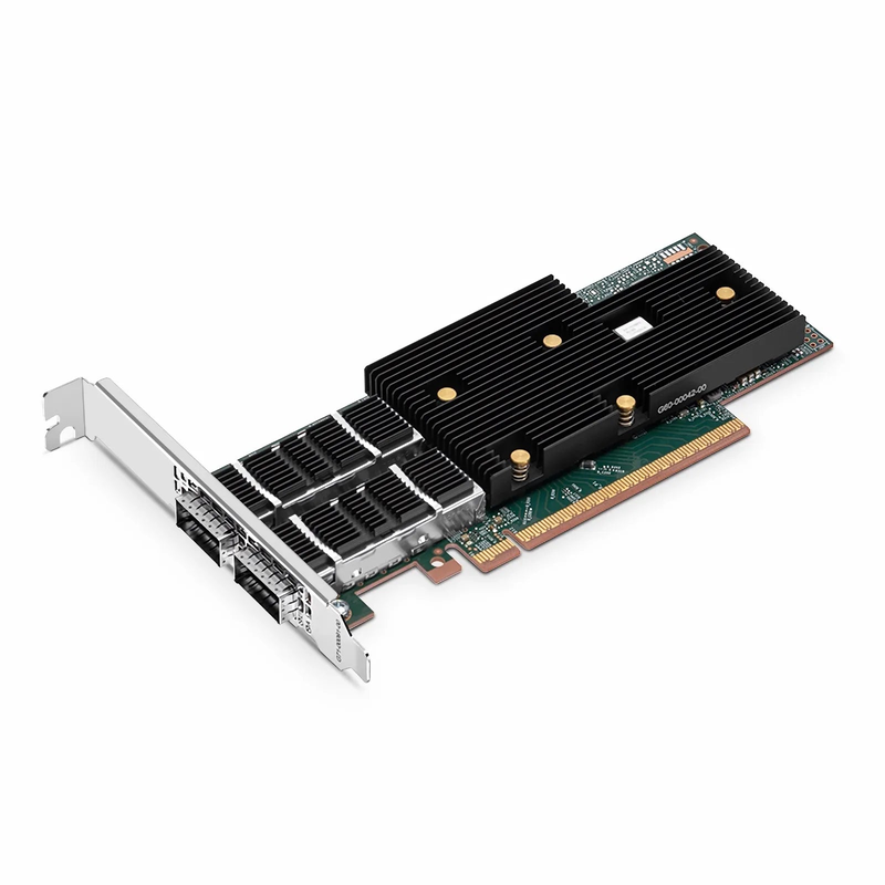 SFPS BroadcomA® BCM957608-P2200GQF00 Ethernet Network Interface Card, 200G Dual-Port QSFP112, PCIe 5.0 x 16, Standard & Low Profile