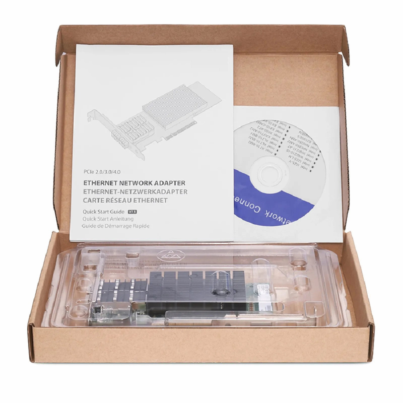 SFPS Intel 82599ES Based Ethernet Network Interface Card, 10G Dual-Port SFP+, PCIe 2.0 x8, Comparable to Intel X520-DA2, Full Height&Low Profile