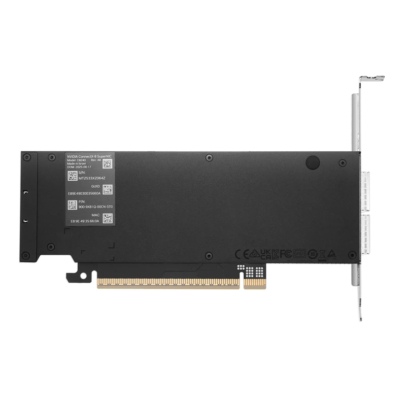 SFPS NVIDIA Mellanox C8240 900-9X81Q-00CN-ST0 ConnectXA®-8 InfiniBand & Ethernet Adapter Card, Socket-Direct NDR IB/400GbE Eth,Dual-port QSFP112, PCIe 6.0 x16, Crypto and Secure Boot, Tall&Short Bracket