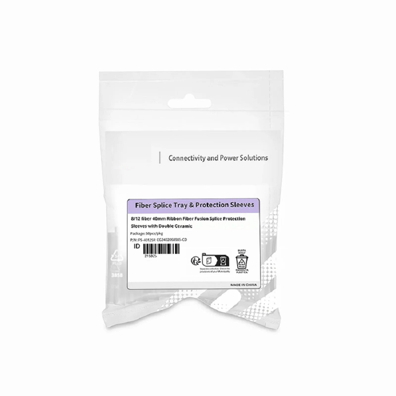 SFPS 40mm Ribbon Fiber Fusion Splice Protection Sleeves for 8/12 Fibers, 50pcs/pkg