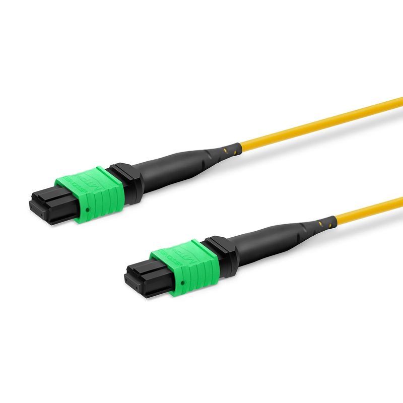 SFPS 30m (98ft) MTP® Trunk Cable, MTP®-12 APC (Female) to MTP®-12 APC (Female), 48 Fibers, Single Mode (OS2), Plenum (OFNP), 0.35dB Max, Type A, Double Jacket, Yellow
