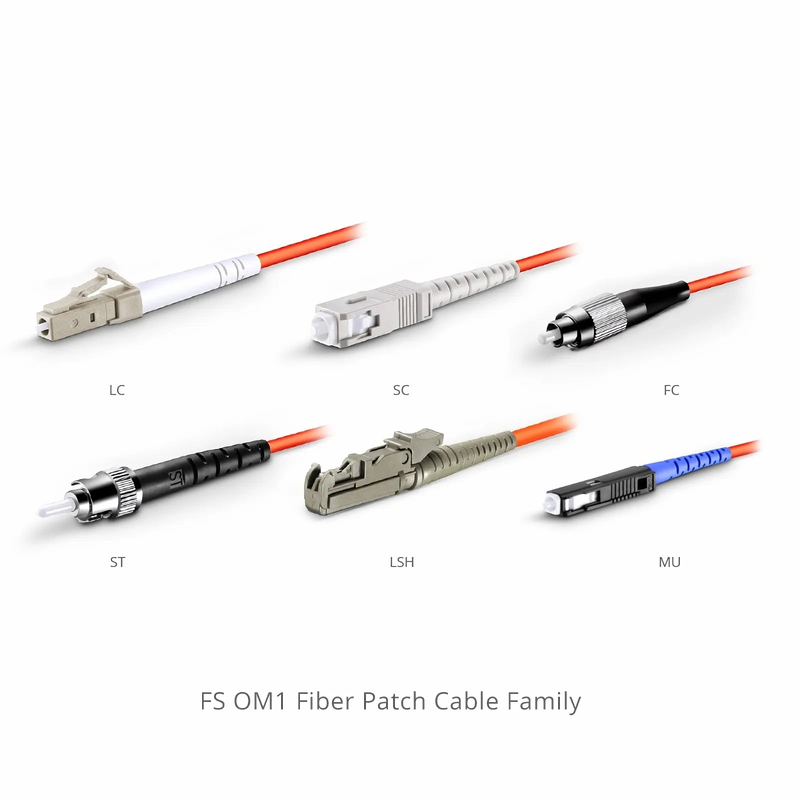 SFPS 5m (16ft) Fiber Patch Cable, 1 Fiber, G.651, LC UPC Simplex to LC UPC Simplex, Multimode (OM1), Riser (OFNR), 2.0mm, Tight-Buffered, Orange