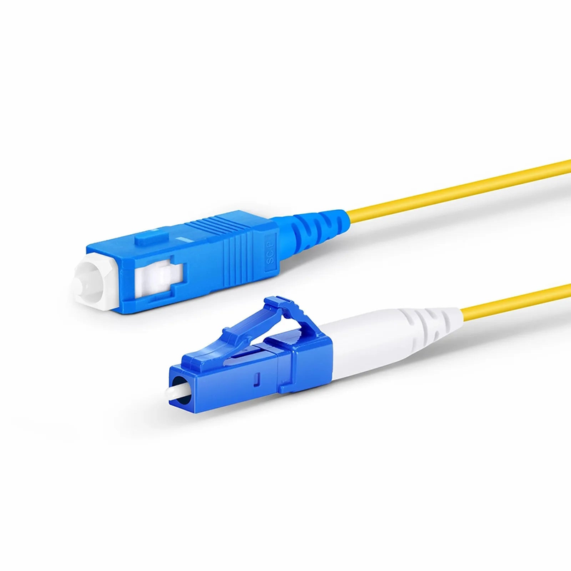SFPS 2m (7ft) Fiber Patch Cable, 1 Fiber, LC UPC Simplex to SC UPC Simplex, Single Mode (OS2), Riser (OFNR), 1.2mm, Tight-Buffered, Yellow
