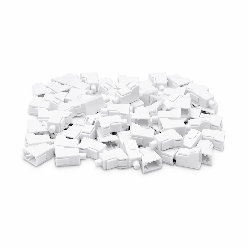 SFPS Universal Dust Cap for 1.25mm Ferrules Fits LC, White Color (100pcs/pack)