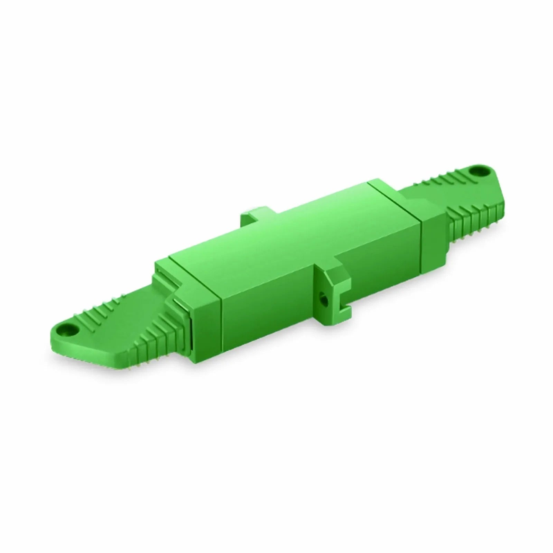 SFPS LSH/APC to LSH/APC Simplex OS2 Single Mode Plastic Fiber Optic Adapter/Coupler with Flange