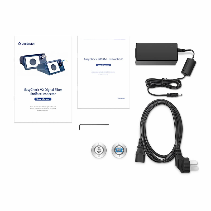 SFPS EasyCheck V2 Digital Fiber Endface Inspector for Fiber Optic Cables, with SC/PC and LC/PC Connectors, 400X