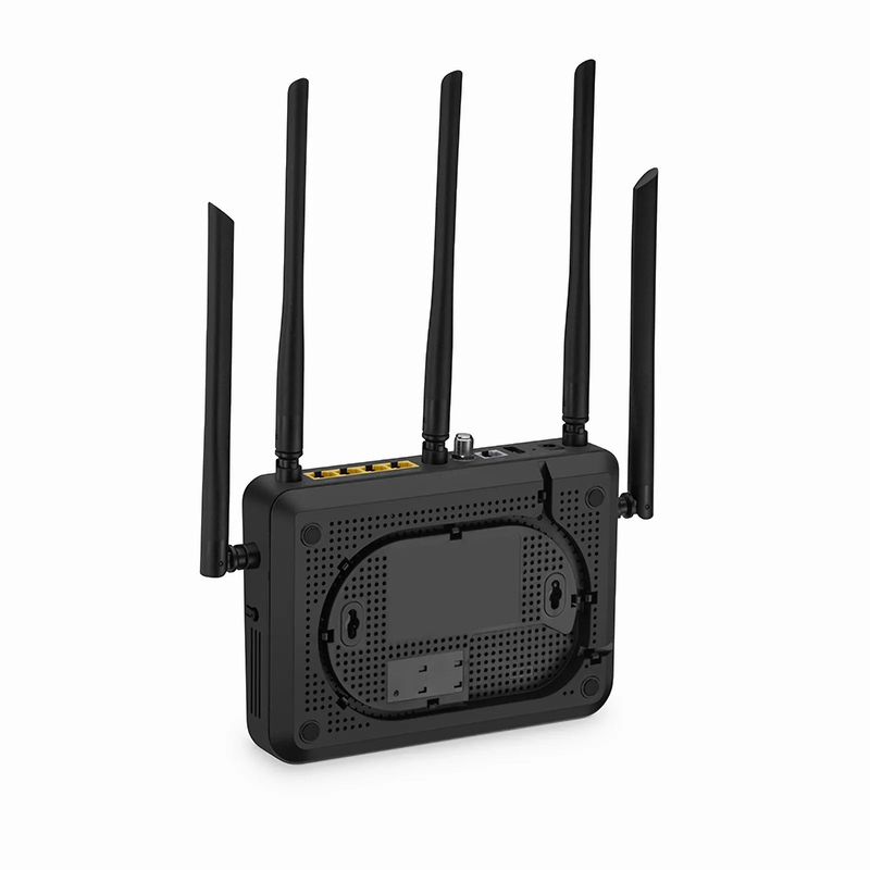 SFPS ONU1911-4GVC-W, XPON (GPON+EPON) ONU, with 1x PON, SC/UPC, 4x GE, 1x POTS, 1x USB, 1x RF, and 5x External Antennas (3000M WiFi 6)