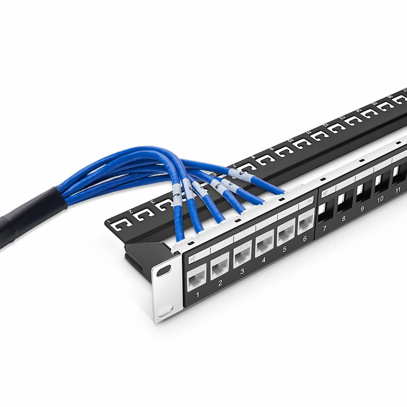 SFPS 16ft (4.9m) 6 Jack to 6 Jack Cat6 Unshielded (UTP) PVC CMR Blue Pre-Terminated Copper Trunk Cable
