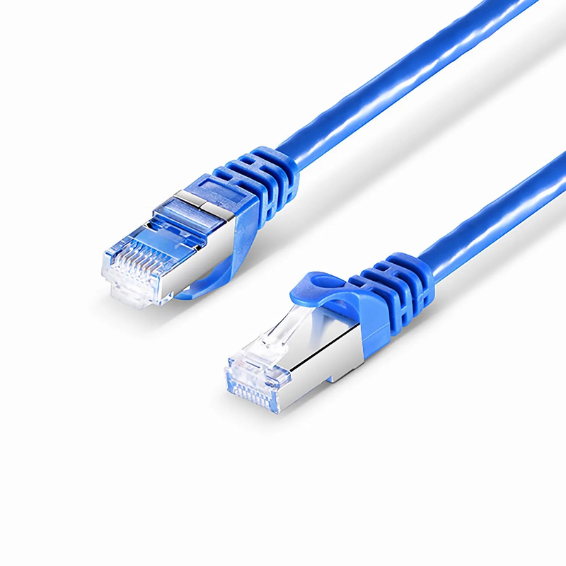 SFPS 35ft (10.7m) Cat6a 26AWG Snagless Shielded (S/FTP) PVC CM Ethernet Network Patch Cable, Blue