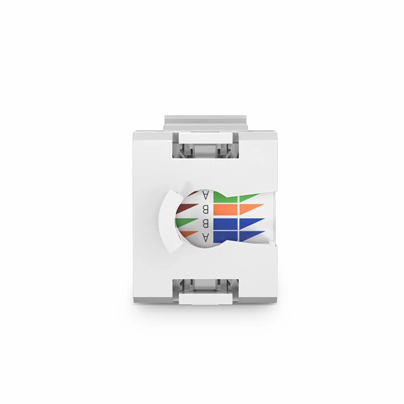 SFPS Cat6 RJ45 (8P8C) Unshielded Punch Down Keystone Jack Module, White (10 pcs/Pack)