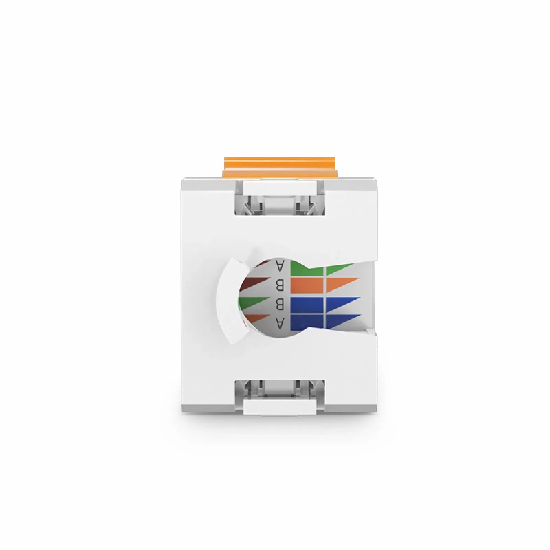 SFPS Cat6 RJ45 (8P8C) Unshielded Punch Down Keystone Jack Module, Orange (10 pcs/Pack)