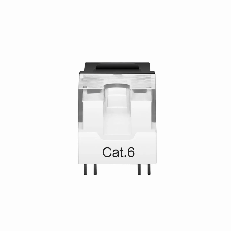 SFPS Cat6 RJ45 (8P8C) Unshielded Punch Down Keystone Jack Module, Black, 12Pcs/Pack