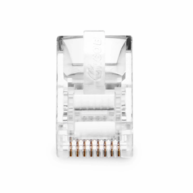 SFPS Cat5e RJ45 Standard Modular Plugs, Unshielded Network Connectors for 24AWG Twisted Pair Solid or Stranded Cable (50/Pack)