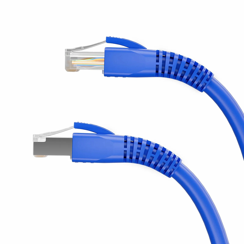 SFPS DIY RJ45 Strain Relief Boots, 5.5-7.5 mm OD for Cat5e/Cat6/Cat6a/Cat7/Cat8 Ethernet Cables, Blue, 50PCS/Pack
