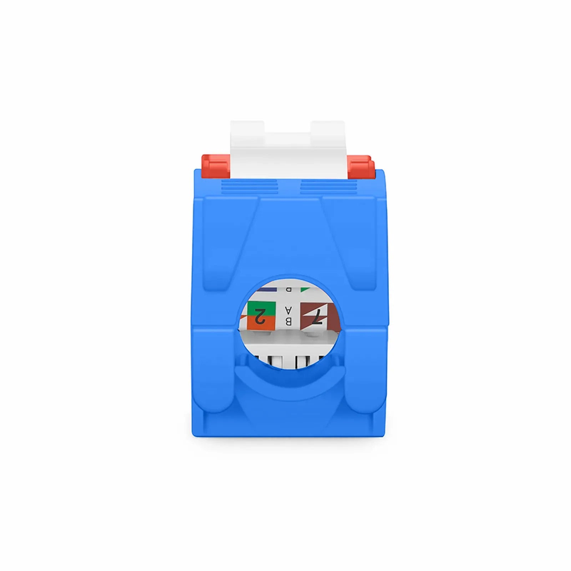 SFPS Cat5e RJ45 (8P8C) Unshielded Toolless Keystone Jack Module, Blue (10 pcs/Pack)