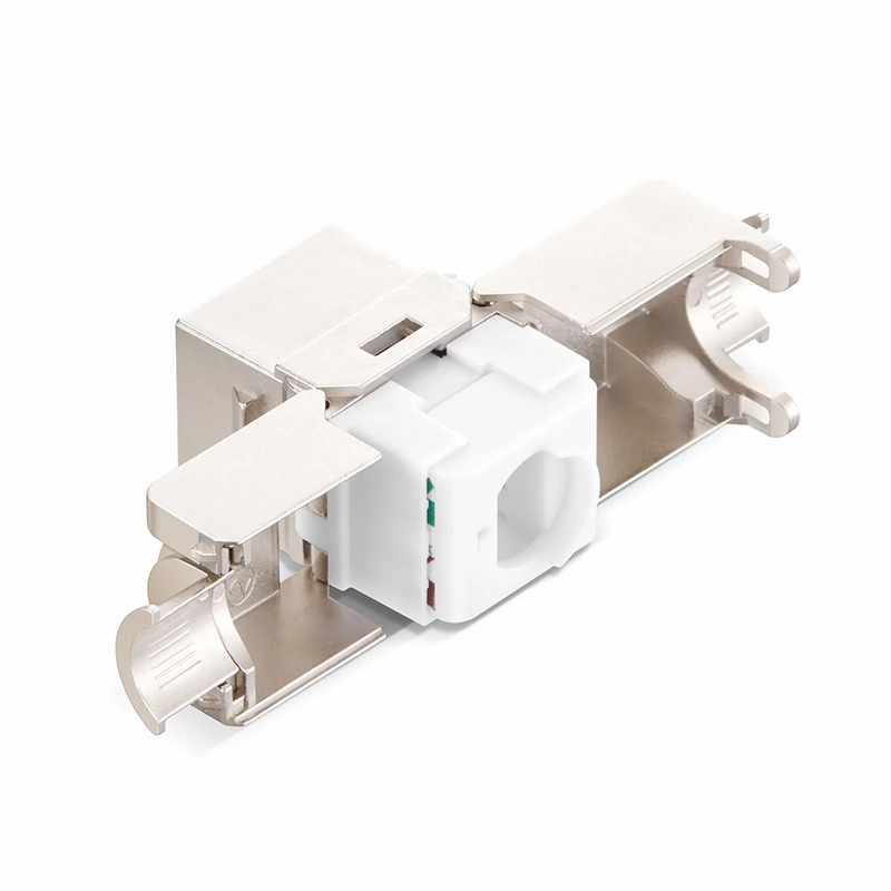 SFPS Mini Cat6 RJ45 (8P8C) Shielded Toolless Keystone Jack (12pcs/Pack)