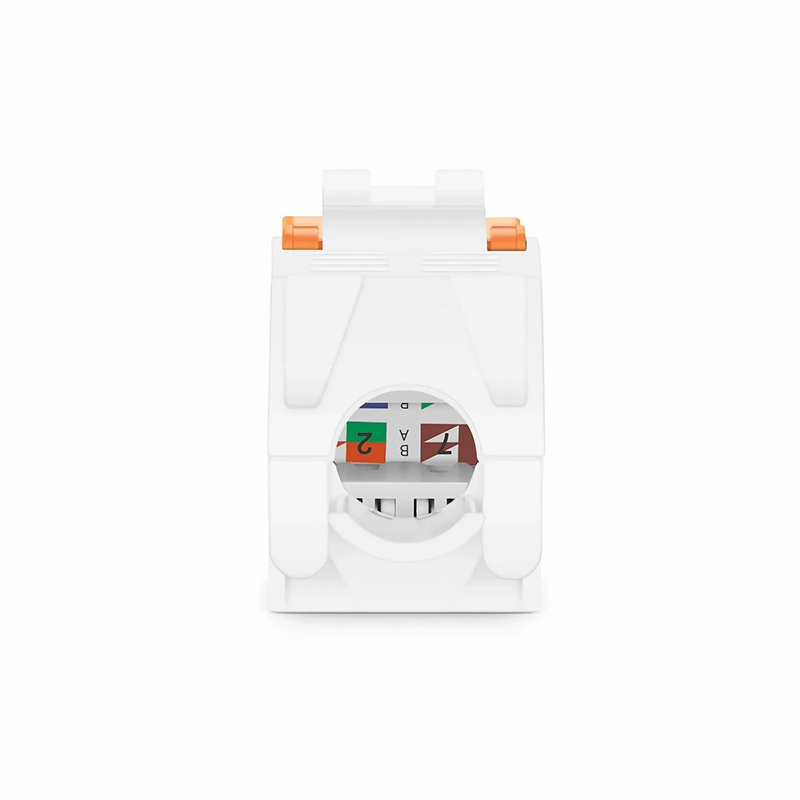 SFPS Cat6 RJ45 (8P8C) Unshielded Toolless Keystone Jack Module, Orange (10 pcs/Pack)