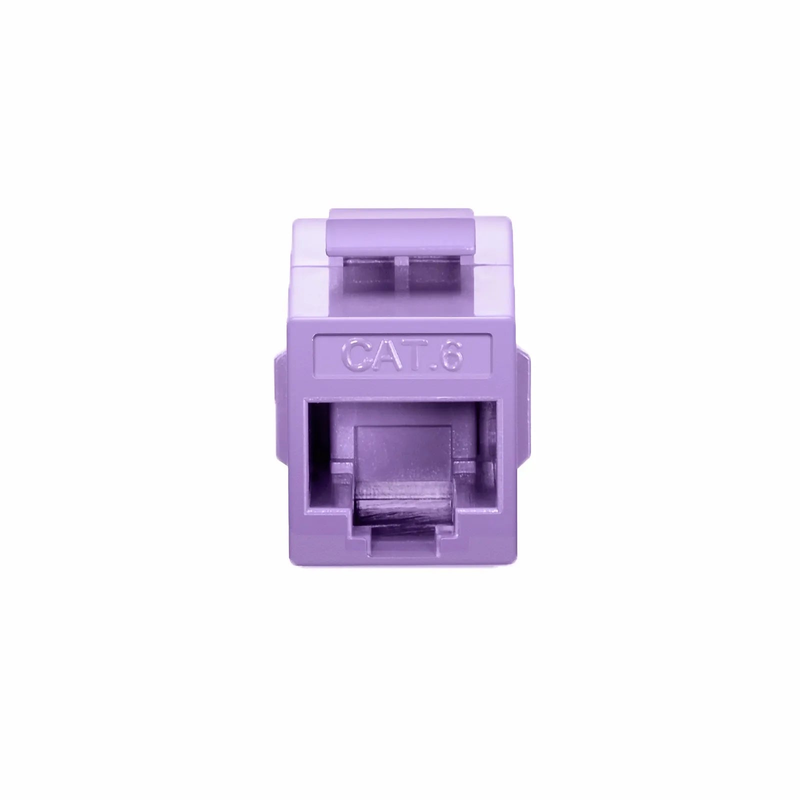 SFPS Cat6 Keystone RJ45 Coupler, Unshielded, Female to Female Insert Inline Coupler - Purple (12pcs/pack)