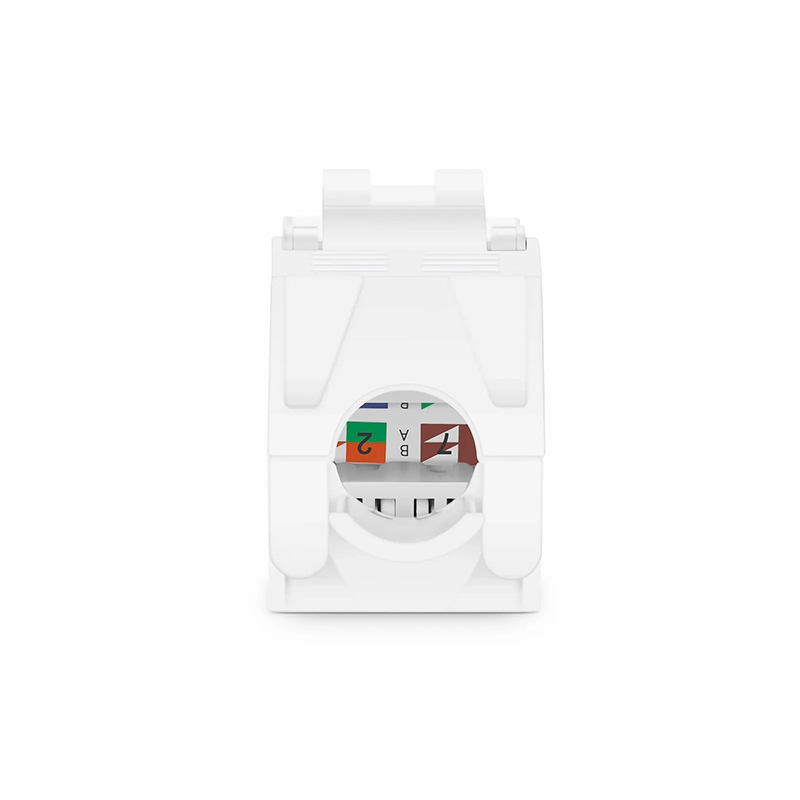 SFPS Cat6 RJ45 (8P8C) Unshielded Toolless Keystone Jack Module, White (10 pcs/Pack)