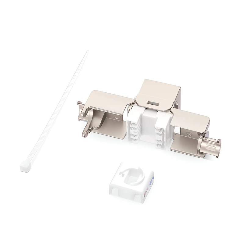 SFPS Mini Cat6a RJ45 (8P8C) Shielded Toolless Keystone Jack
