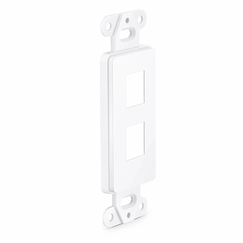 SFPS Faceplate Frame Keystone Insert, 2 Ports, White, 4.09'' x 1.40''