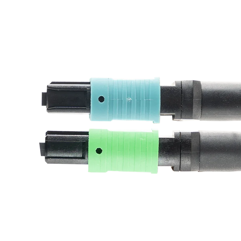 15m (49ft) MPO-16 APC (Female) to 2xMPO-8 UPC (Female) Multimode (OM4) Breakout, Type B, LSZH, 3.0mm, Max IL ≤ 0.35dB, Magenta SFPS