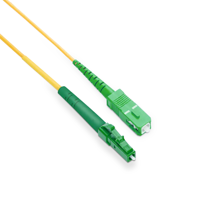 2m (7ft) LC APC to SC APC Simplex OS2 Single Mode LSZH 2.0mm Fiber Optic Patch Cable SFPS