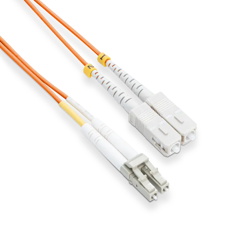 25m (82ft) LC UPC to SC UPC Duplex OM2 Multimode LSZH 2.0mm Fiber Optic Patch Cable SFPS